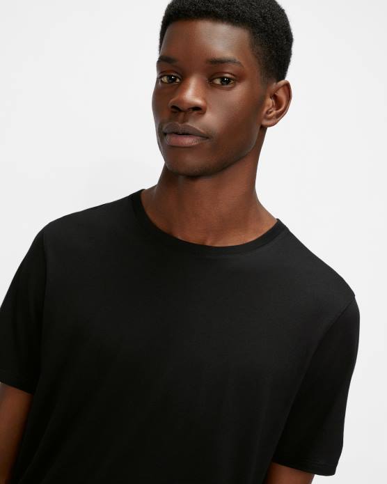 Ted Baker Hommes 60VD1592 vêtements t-shirt coupe régulière funda ss noir