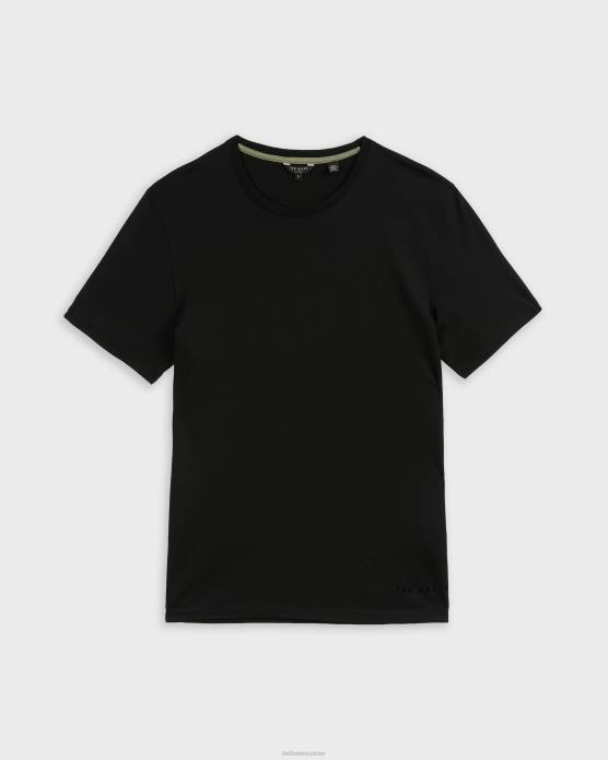 Ted Baker Hommes 60VD1592 vêtements t-shirt coupe régulière funda ss noir