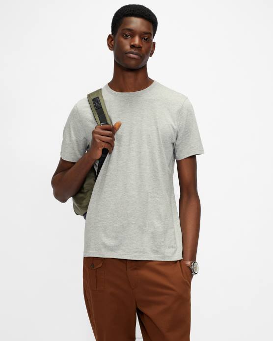 Ted Baker Hommes 60VD1622 vêtements t-shirt coupe régulière funda ss marnes grises