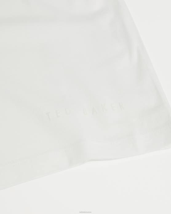Ted Baker Hommes 60VD1623 vêtements t-shirt coupe régulière funda ss blanc