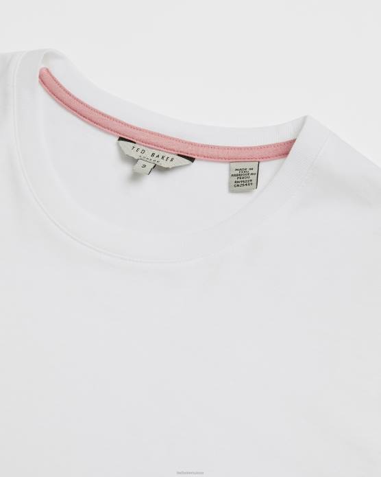 Ted Baker Hommes 60VD1623 vêtements t-shirt coupe régulière funda ss blanc