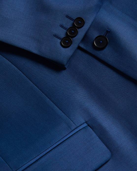 Ted Baker Hommes 60VD1214 vêtements atlowj veste simple boutonnage bleu brillant