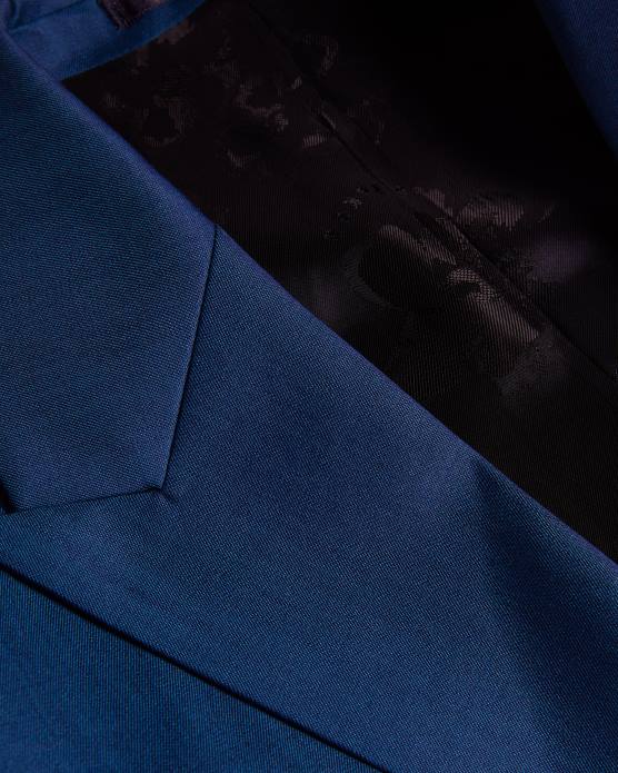 Ted Baker Hommes 60VD1214 vêtements atlowj veste simple boutonnage bleu brillant