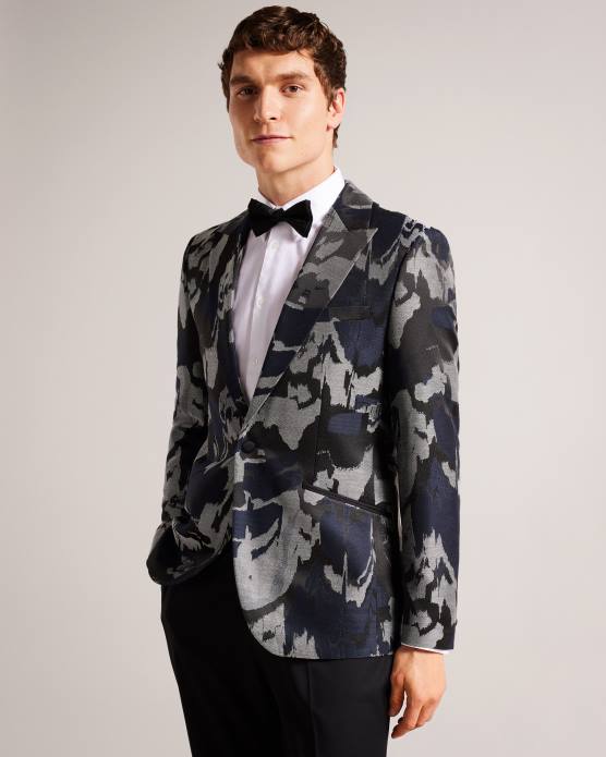 Ted Baker Hommes 60VD1218 vêtements veste de soirée à simple boutonnage Diegan noir