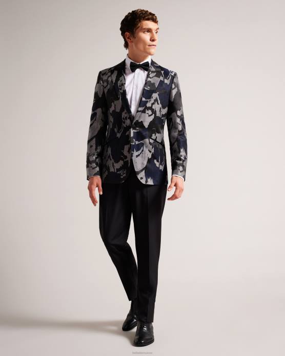 Ted Baker Hommes 60VD1218 vêtements veste de soirée à simple boutonnage Diegan noir