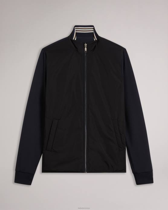 Ted Baker Hommes 60VD1219 vêtements veste zippée réversible en nylon hemis marine