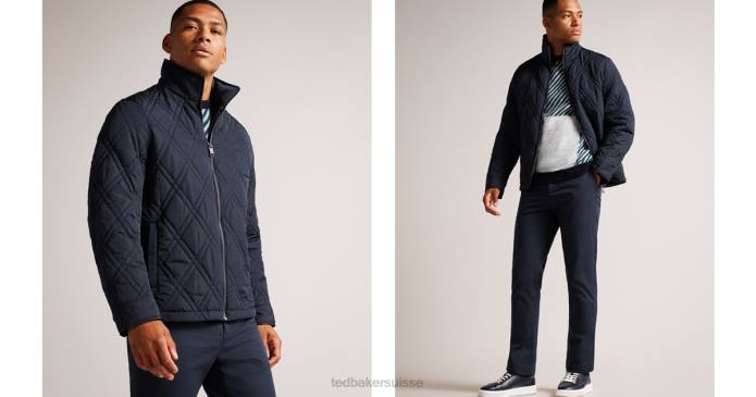 Ted Baker Hommes 60VD1228 vêtements veste matelassée imperméable manby marine
