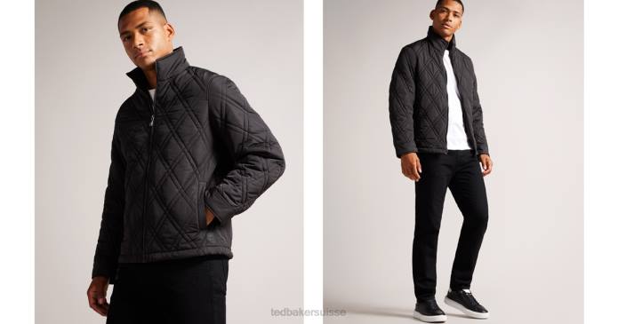 Ted Baker Hommes 60VD1241 vêtements veste matelassée imperméable manby noir