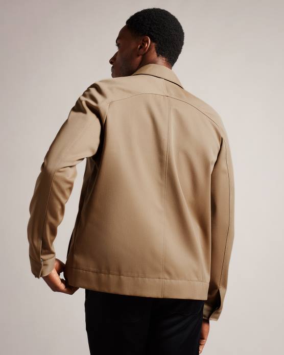 Ted Baker Hommes 60VD1260 vêtements veste finnj en pure laine à manches raglan naturel