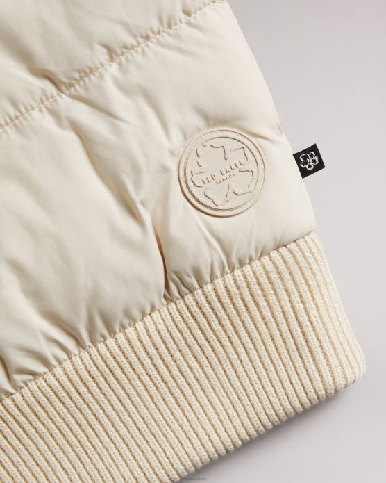 Ted Baker Hommes 60VD1282 vêtements veste zippée ouatée à manches longues spores naturel