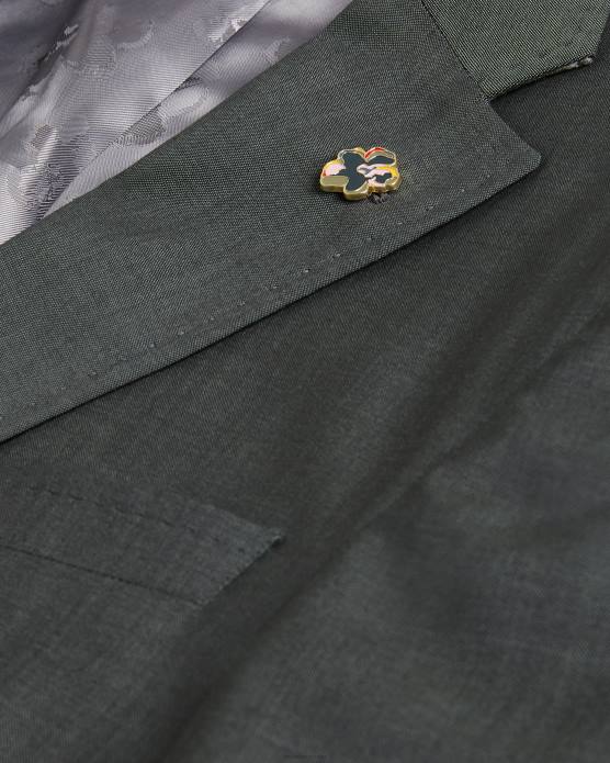 Ted Baker Hommes 60VD1355 vêtements veste de costume en peau de requin en pure laine richanj kaki