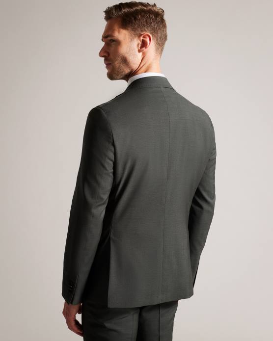 Ted Baker Hommes 60VD1355 vêtements veste de costume en peau de requin en pure laine richanj kaki