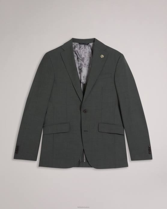 Ted Baker Hommes 60VD1355 vêtements veste de costume en peau de requin en pure laine richanj kaki