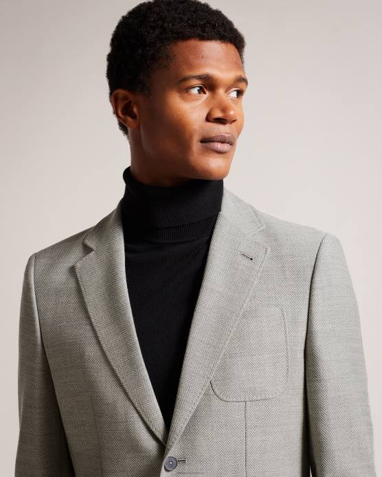 Ted Baker Hommes 60VD1405 vêtements veste à chevrons Luccaj gris