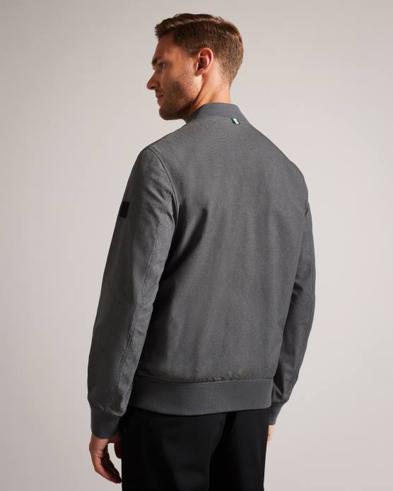 Ted Baker Hommes 60VD1424 vêtements elmhrst - blouson aviateur stretch texturé gris