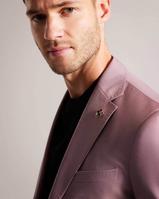 Ted Baker Hommes 60VD1440 vêtements ignacej veste de costume en pure laine rose