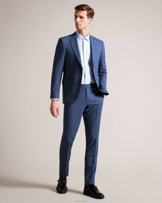 Ted Baker Hommes 60VD1483 vêtements veste de costume à carreaux bleu marine drydenj marine
