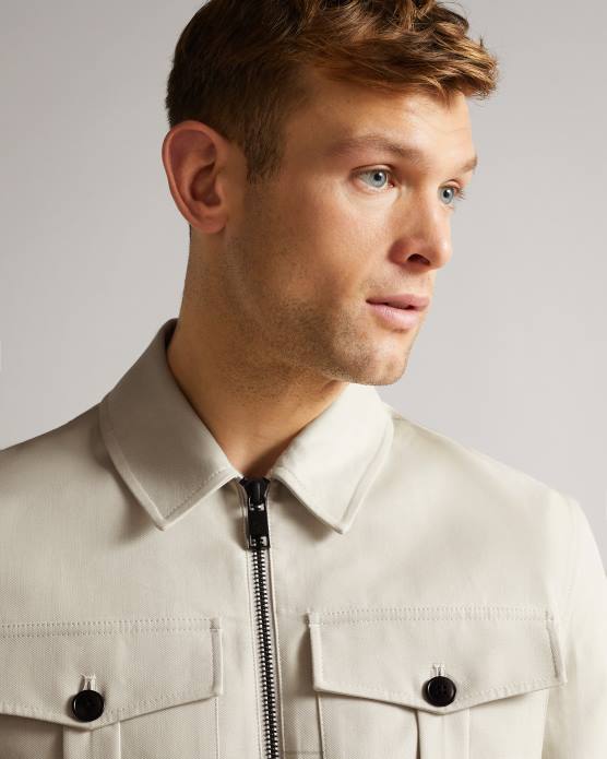 Ted Baker Hommes 60VD1527 vêtements veste courte bodley double face écru