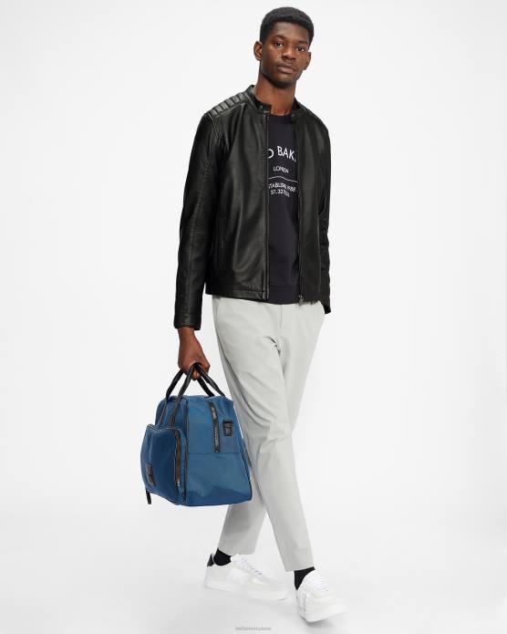 Ted Baker Hommes 60VD1530 vêtements veste en cuir paypa noir