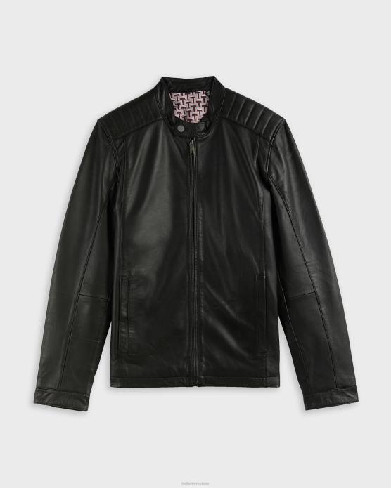 Ted Baker Hommes 60VD1530 vêtements veste en cuir paypa noir