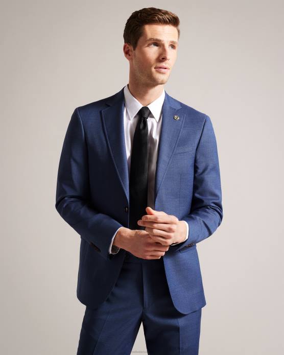 Ted Baker Hommes 60VD1607 vêtements veste de costume en laine bleu marine upsalaj marine