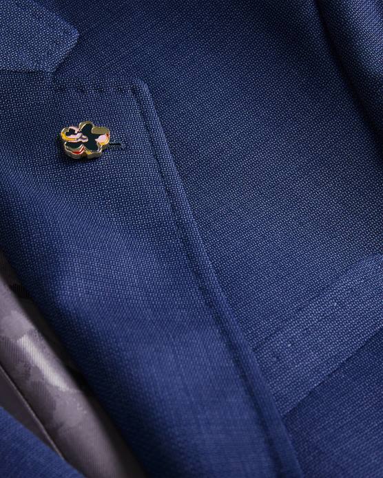 Ted Baker Hommes 60VD1607 vêtements veste de costume en laine bleu marine upsalaj marine