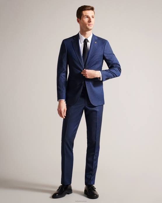 Ted Baker Hommes 60VD1607 vêtements veste de costume en laine bleu marine upsalaj marine