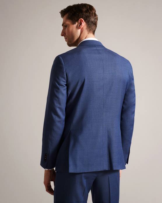 Ted Baker Hommes 60VD1607 vêtements veste de costume en laine bleu marine upsalaj marine